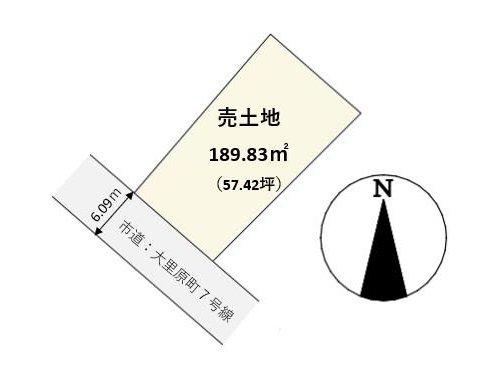 売土地　大里原町の区画図