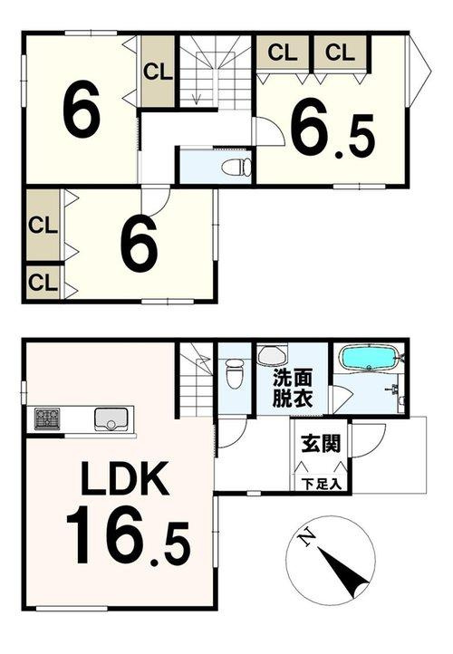 新築戸建　高田1丁目の間取り