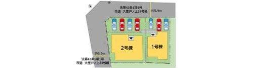 大里戸ノ上２丁目Y６期２号棟の区画図
