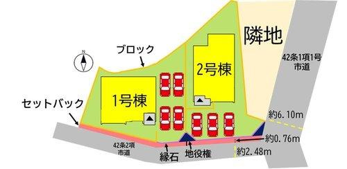 大里戸ノ上2丁目5期Y1号棟の区画図
