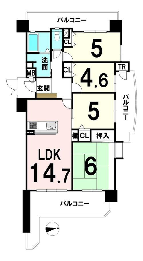 エクレール東新町の間取り