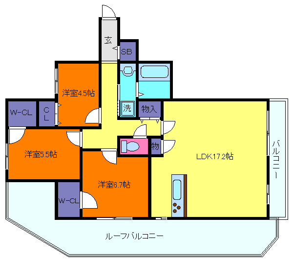 リベール東灘青木の間取り