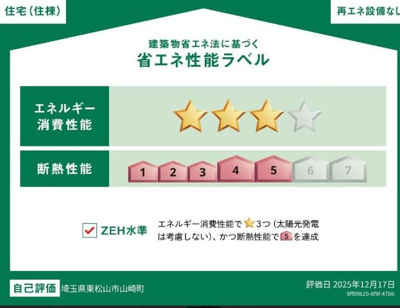 【省エネ性能ラベル】 | サンライズＥ(東松山市山崎町アパートⅤ期新築工事) | 省エネ性能ラベル
