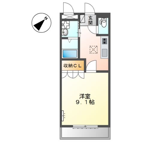 サンハイツ折坂の間取り