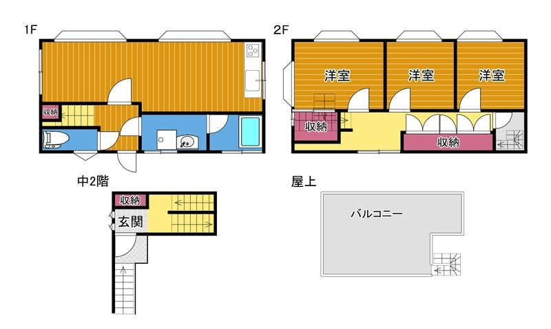 新堀３丁目貸家（鈴木邸）の間取り