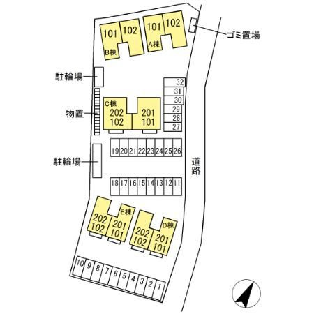リビングタウン永井　Ｄの区画図