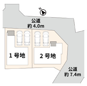 アイパッソの家／東区山ノ内3丁目1号地の区画図