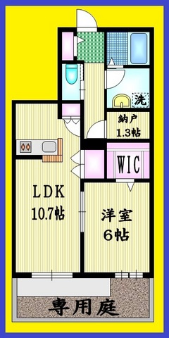 アルカディア石神井Ⅰの間取り|【間取り】専用庭付き