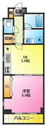 サンパレス元住吉の間取り|宅配ボックス・エレベーター・追い焚き機能バスなど設備充実♪