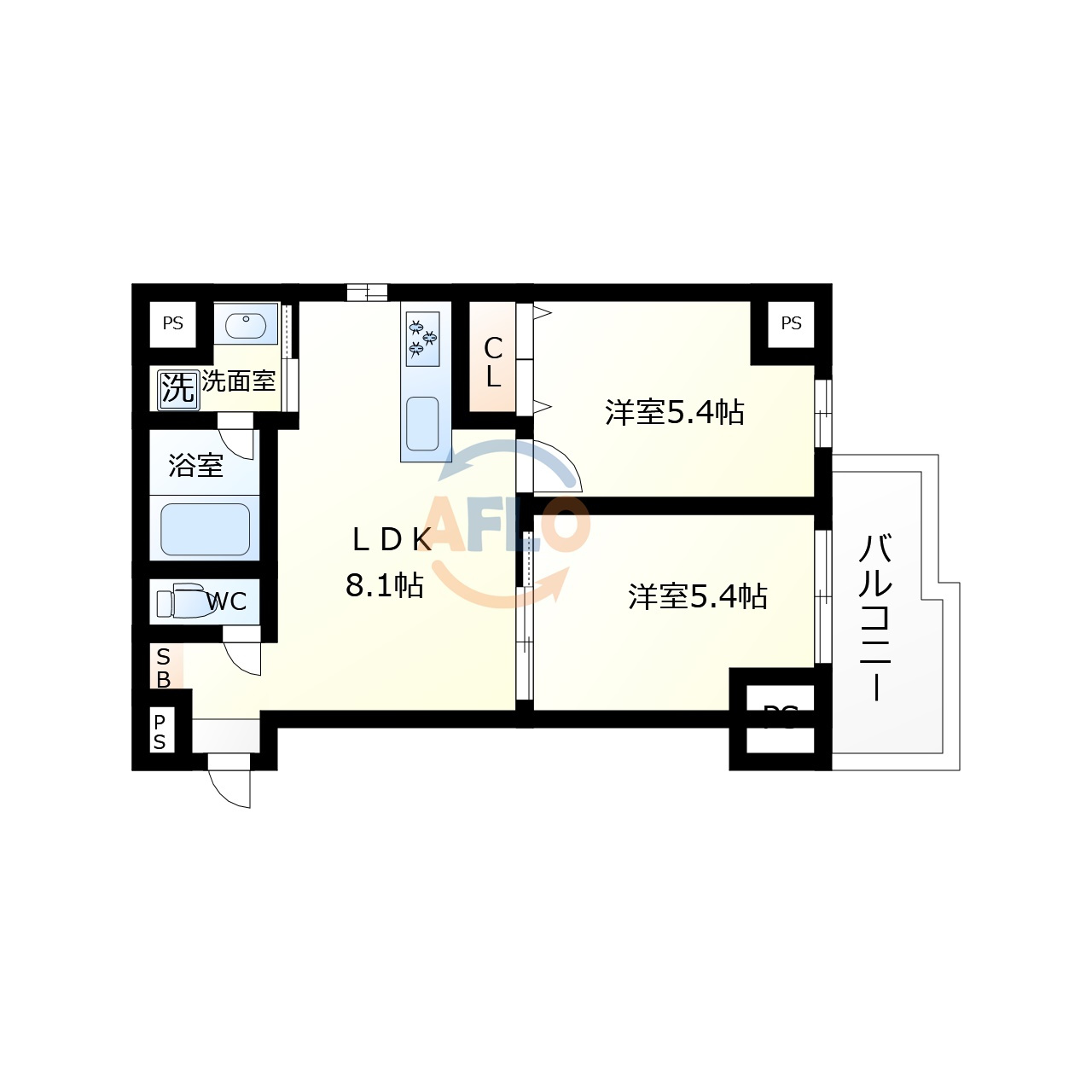 グランガーデン足代新町の間取り|グランガーデン足代新町　間取り