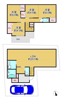 【参考プラン】 | 三箇１丁目A号地（建築条件付売土地） | 参考プラン間取り図。
間取りご相談ください♪