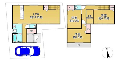 【参考プラン】 | 三箇１丁目A号地（建築条件付売土地） | 参考プラン間取り図。
間取りご相談ください♪