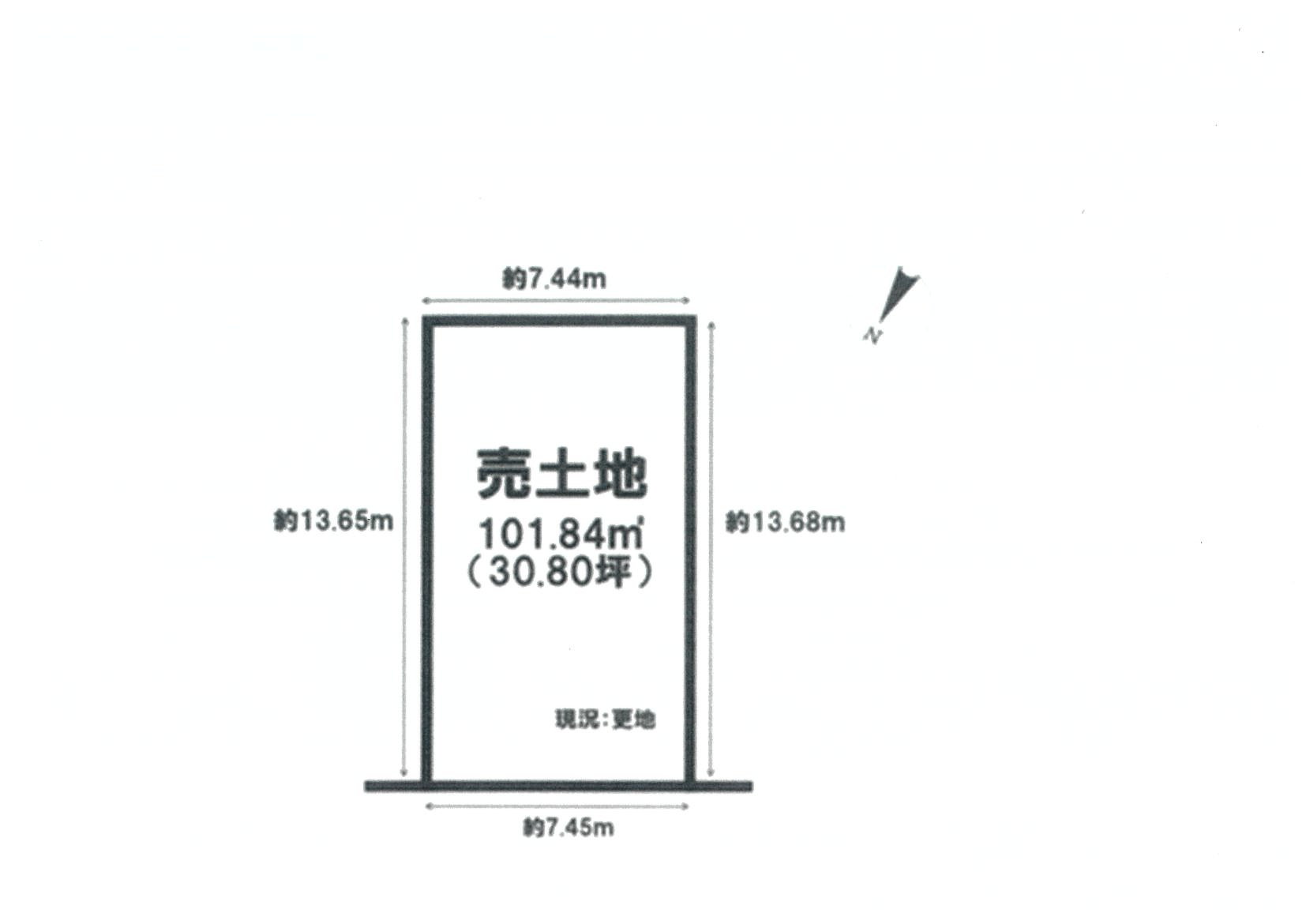 堺市北区長曽根の土地図