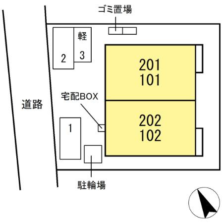 サンローザⅡの区画図