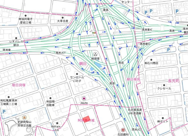 阿原角の城４７貸地の地図