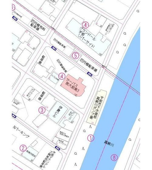 サーパス医大前第3の地図