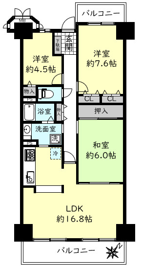 朝霧パークホームズの間取り
