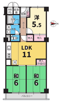 【間取り】 | ルネ武庫川 | ３LDKの間取りで新婚様からファミリー様まで幅広くおすすめの間取りです！！