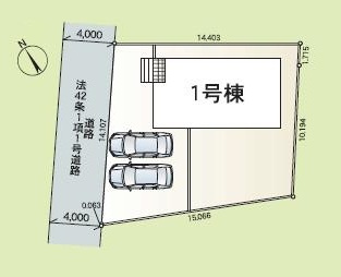土浦市中村南第12　新築戸建の区画図