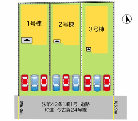 遠賀郡遠賀町大字今古賀5期の区画図