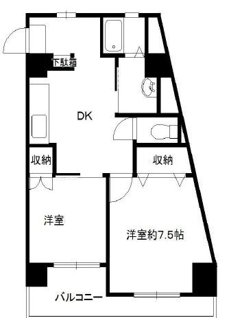第１不二ハイツの間取り|間取りです。