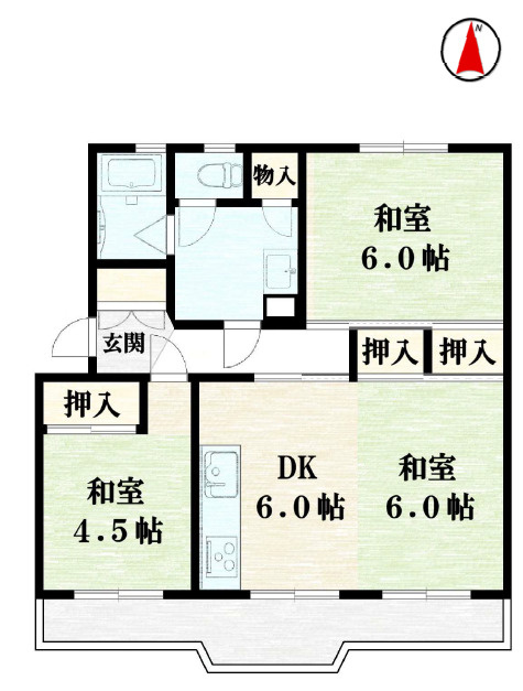 平塚高村団地３５号棟の間取り