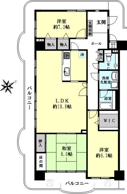 ネオハイツ神陵台の間取り