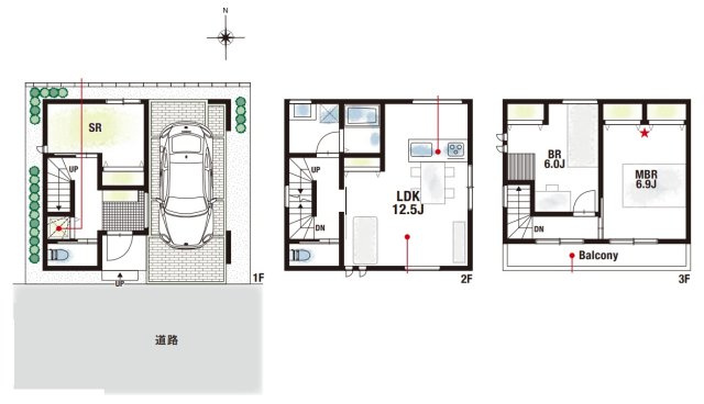尼崎市善法寺町　新築一戸建ての間取り