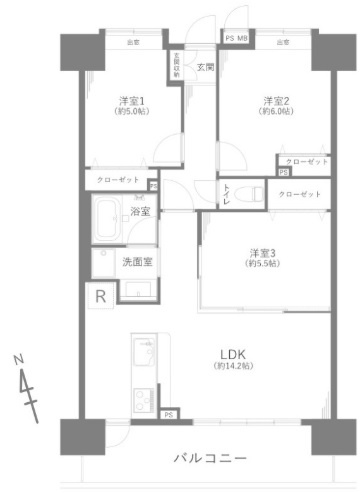 【間取り】 | プラゼール練馬高野台