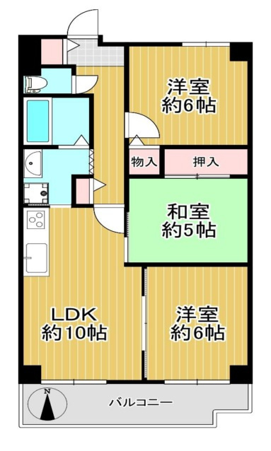 鶴見緑地レックスマンションの間取り