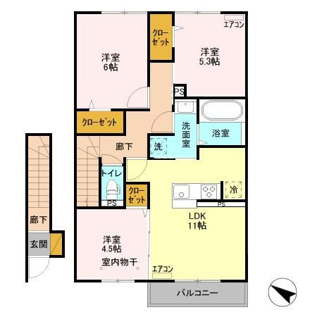 フォレヴィラージュ　Ｂの間取り