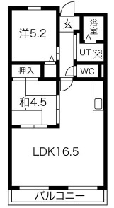 ハッピーコートさんわの間取り