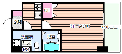 【間取り】 | エスリード福島駅前第２