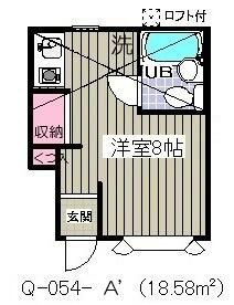 ローズアパート（Ｑ－０５４Ｃ）の間取り