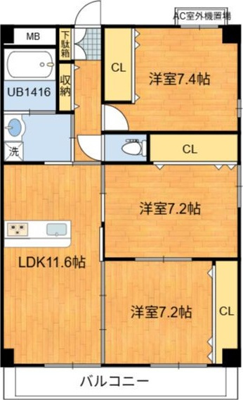 エトワールミツワの間取り