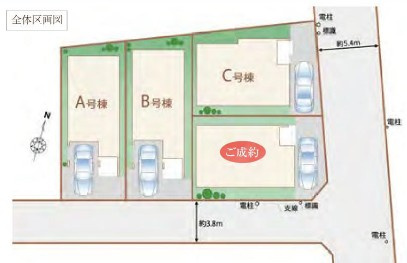 練馬区下石神井4丁目　新築戸建　残1棟の区画図|区画図

現地ご見学希望・資料請求などお気軽にお問い合わせ下さい！
03-5990-5201