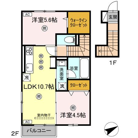 サンローザⅡの間取り