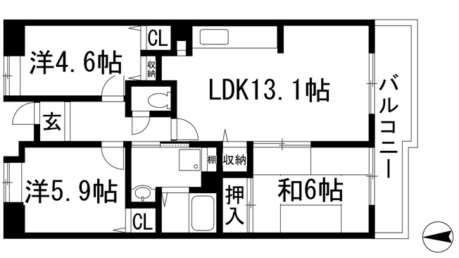 【間取り】 | アルビス寺本15号棟