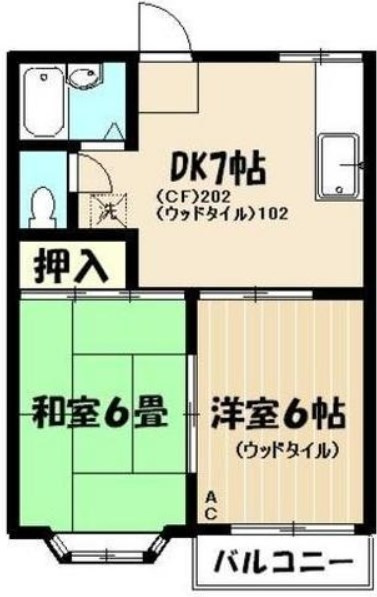 杉並区阿佐谷北５丁目のアパートの間取り