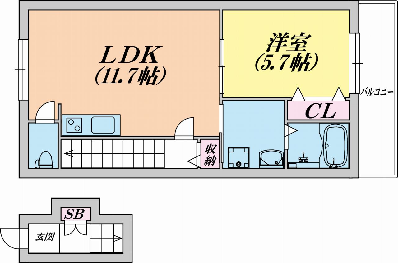 神戸市長田区六番町６丁目のハイツ