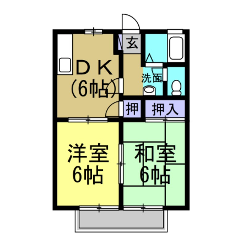 サンライフ・テラモトA棟の間取り