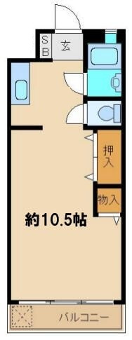 信和第一マンションの間取り|間取りです。