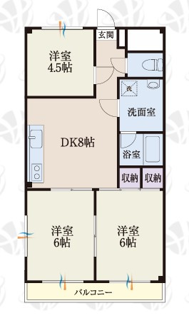 【間取り】 | b’CASA本庄Ⅱre-born | 「b’CASA本庄Ⅱre-born」