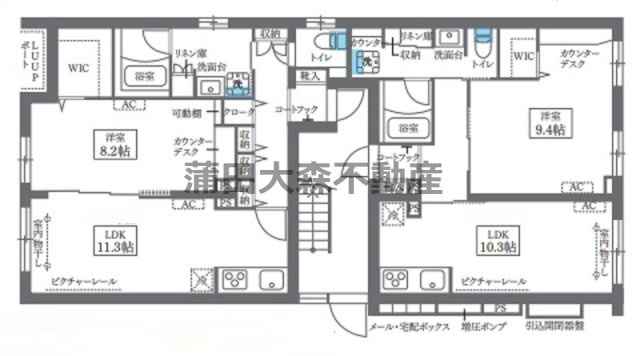 COCOCUBE大森西　東邦医大通りの区画図