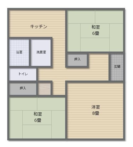 【中古戸建】足利市大前町の間取り|■間取り図｜敷地面積：364.50㎡（約110.26坪）建物面積：59.62㎡（約18.03坪）