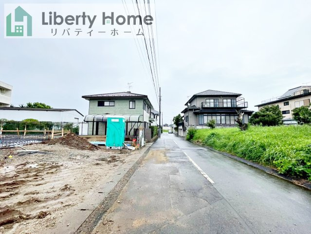 土浦市乙戸南第7　新築戸建　1号棟の前面道路含む現地写真