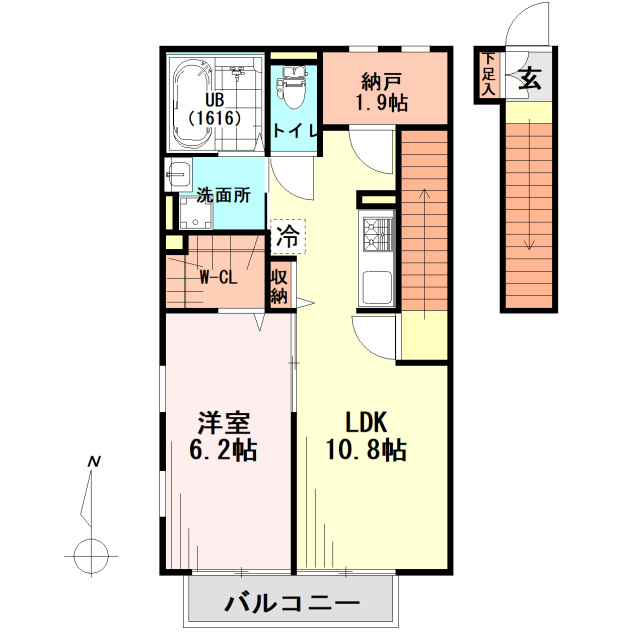 アドシール若柳Ⅱの間取り