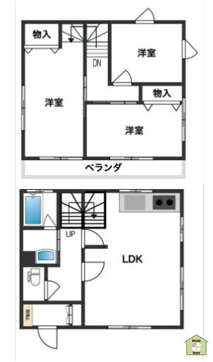 川口市芝富士2丁目　中古一戸建ての間取り