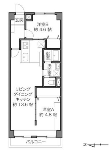 【間取り】 | ニックハイム東陽町第6