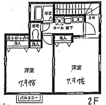 ワコウサンハイツＡ棟の間取り